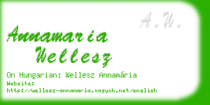 annamaria wellesz business card
